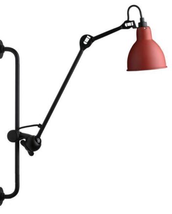 Lampe Gras N210 Væglampe Mat Sort   Mat Rød