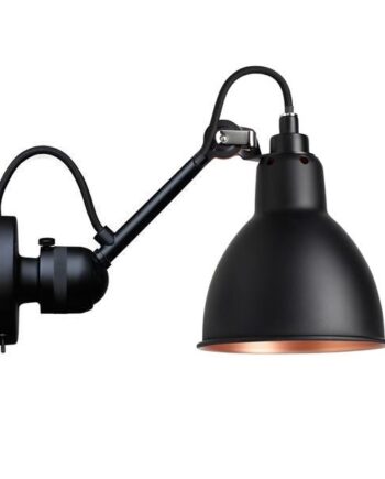 Lampe Gras N304 Væglampe Mat Sort   Mat Sort   Kobber Med Tænd Sluk