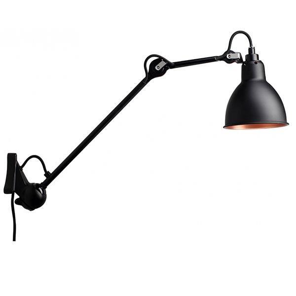 Lampe Gras N222 Væglampe Mat Sort Mat Sort Kobber