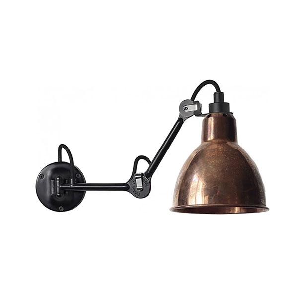 Lampe Gras N204 Væglampe Mat Sort Rå Kobber