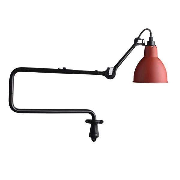 Lampe Gras N303 Væglampe Mat Sort Rød