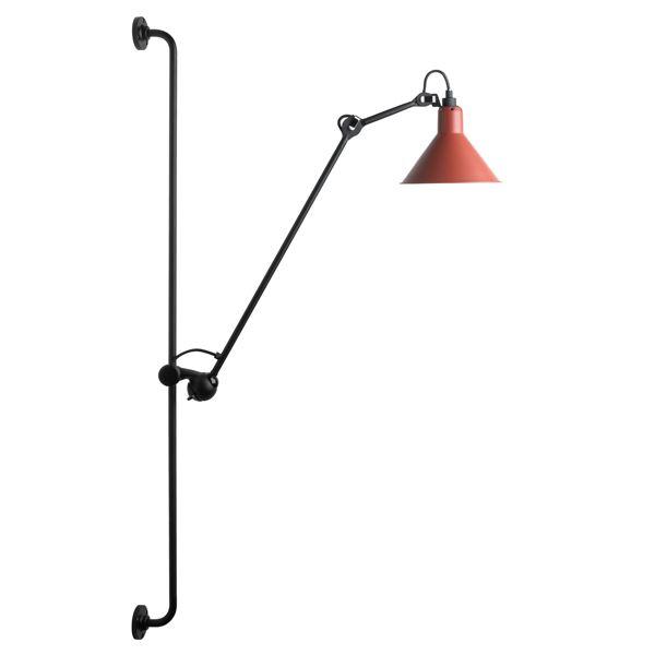 Lampe Gras N214 Væglampe Mat Sort Rød