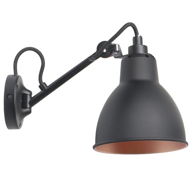 Lampe Gras N104 Væglampe Sort Sort Kobber 8211 Dcwéditions