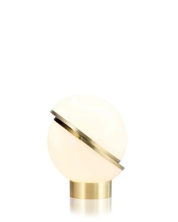 Lee Broom Mini Crescent Bordlampe Opal Messing