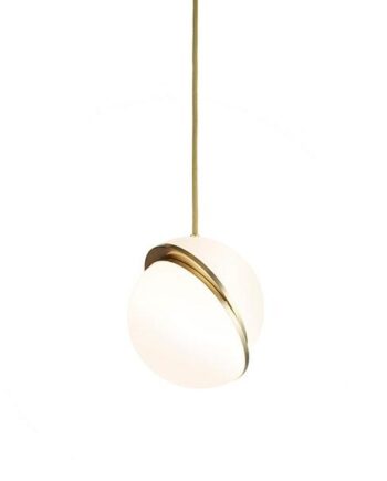 Lee Broom Mini Crescent Pendel Opal Messing