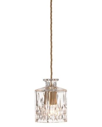 Lee Broom Square Decanterlight Pendel Krystal  Messing