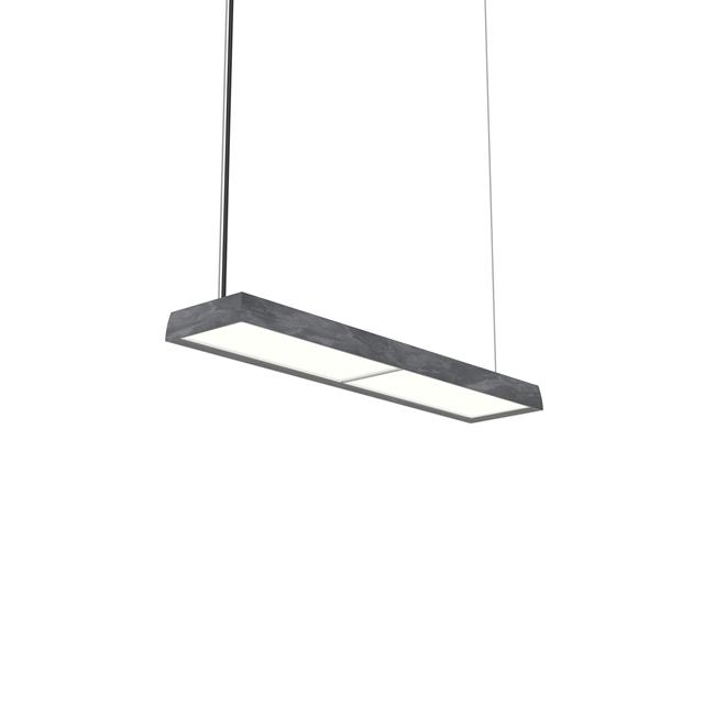 Louis Poulsen Lp Slim Pendel Enkelt 3000k Dali Mørk Rå Aluminium
