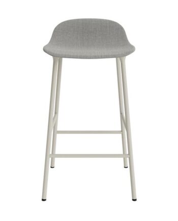 Normann Copenhagen Form Barstol 65 Cm Polstret Gruppe   Lysegrå Stål