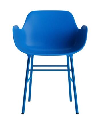 Normann Copenhagen Form Spisebordsstol Med Armlæn Blå Stål