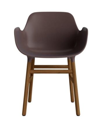Normann Copenhagen Form Spisebordsstol Med Armlæn Brun Valnød