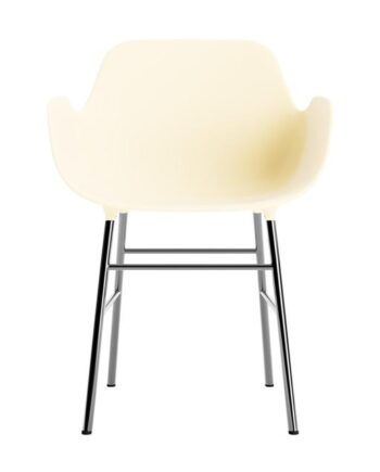 Normann Copenhagen Form Spisebordsstol Med Armlæn Crème Krom