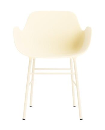 Normann Copenhagen Form Spisebordsstol Med Armlæn Crème Stål