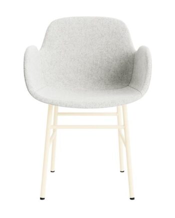 Normann Copenhagen Form Spisebordsstol Med Armlæn Polstret Gruppe   Creme Stål