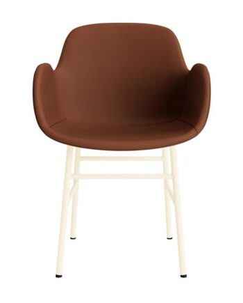Normann Copenhagen Form Spisebordsstol Med Armlæn Polstret Gruppe   Creme Stål