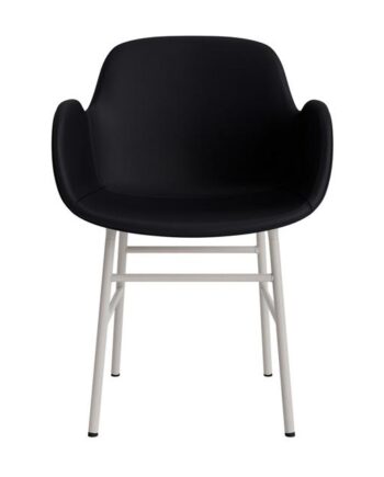 Normann Copenhagen Form Spisebordsstol Med Armlæn Polstret Gruppe   Varm Grå Stål
