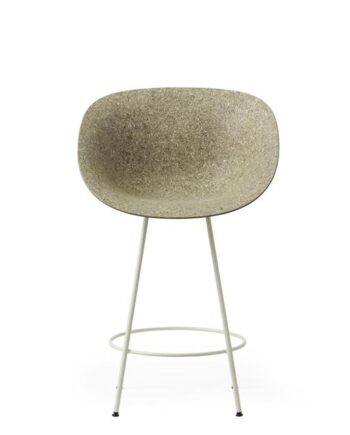 Normann Copenhagen Mat Barstol Med Armlæn 65 Cm Creme Stål Seaweed