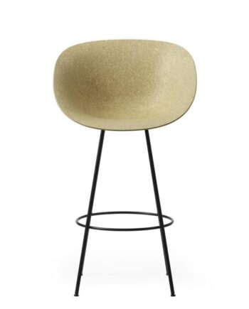Normann Copenhagen Mat Barstol Med Armlæn 65 Cm Sort Stål Hamp