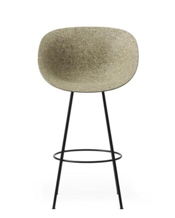 Normann Copenhagen Mat Barstol Med Armlæn 65 Cm Sort Stål Seaweed
