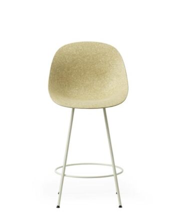 Normann Copenhagen Mat Barstol Med Ryg 65 Cm Creme Stål Hamp