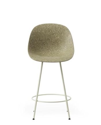 Normann Copenhagen Mat Barstol Med Ryg 65 Cm Creme Stål Seaweed