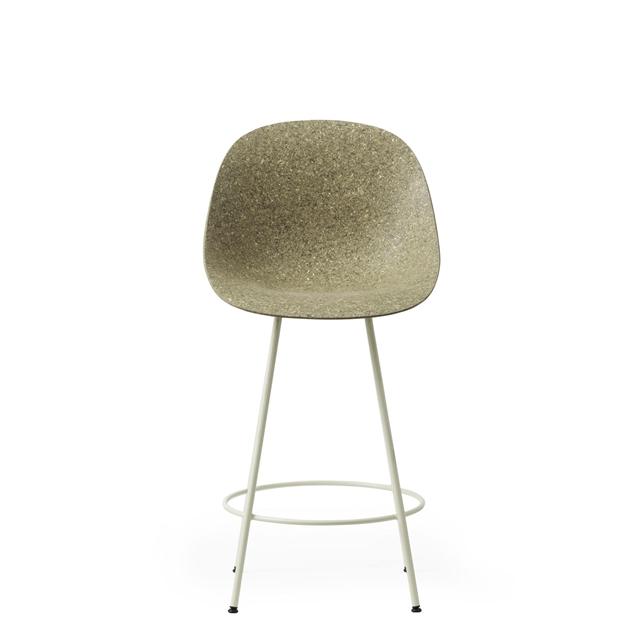 Normann Copenhagen Mat Barstol Med Ryg 65 Cm Creme Stål Seaweed