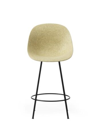 Normann Copenhagen Mat Barstol Med Ryg 65 Cm Sort Stål Hamp
