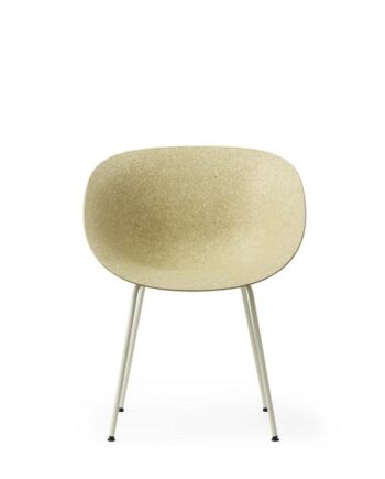 Normann Copenhagen Mat Spisebordsstol Med Armlæn Creme Stål Hamp