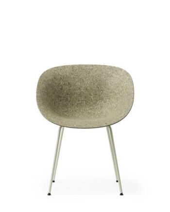 Normann Copenhagen Mat Spisebordsstol Med Armlæn Creme Stål Seaweed