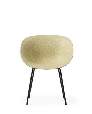 Normann Copenhagen Mat Spisebordsstol Med Armlæn Sort Stål Hamp