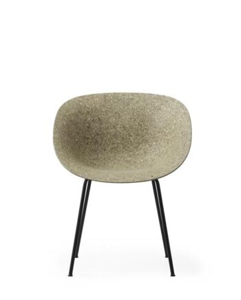 Normann Copenhagen Mat Spisebordsstol Med Armlæn Sort Stål Seaweed