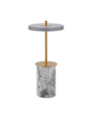 Umage Asteria Move Transportabel Lampe Mini Grå Marmor Messing