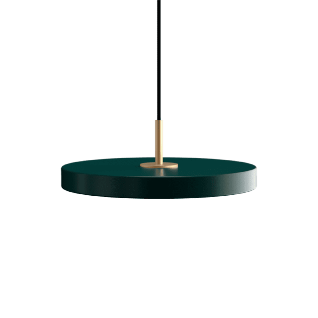 Umage Asteria Plus Mini Pendel Forest Green Messing