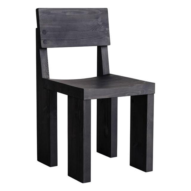 Vaarnii 001 Spisebordsstol Sort Fyrretræ