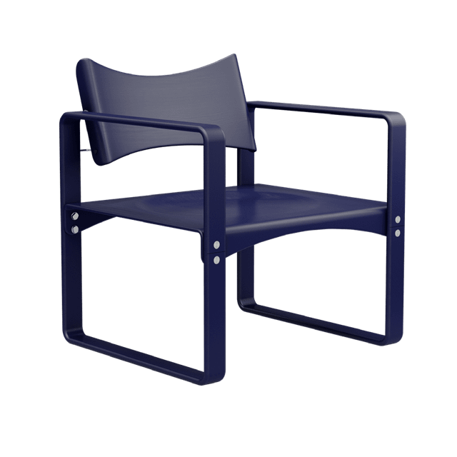 Verpan Series 270 Spisebordsstol Med Armlæn Blå