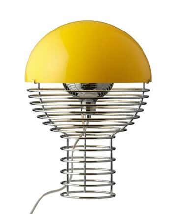 Verpan Wire Bordlampe ø30 Krom Gul