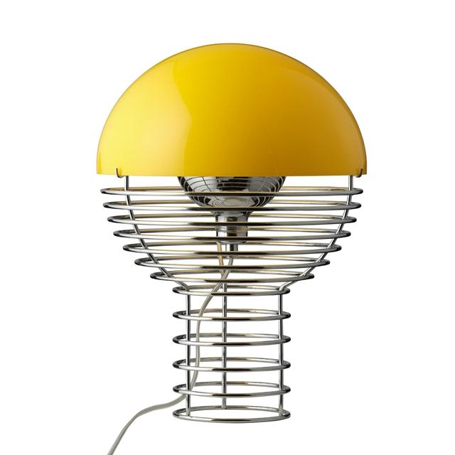 Verpan Wire Bordlampe ø30 Krom Gul