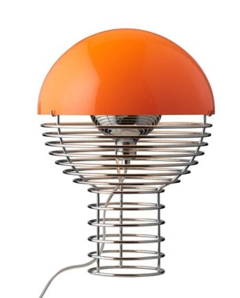 Verpan Wire Bordlampe ø30 Krom Orange