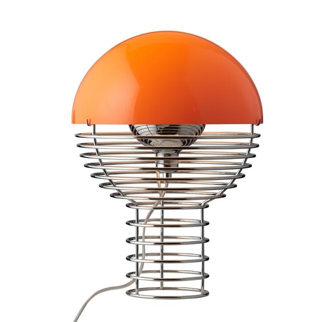Verpan Wire Bordlampe ø30 Krom Orange