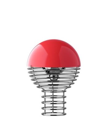 Verpan Wire Transportabel Lampe Rød