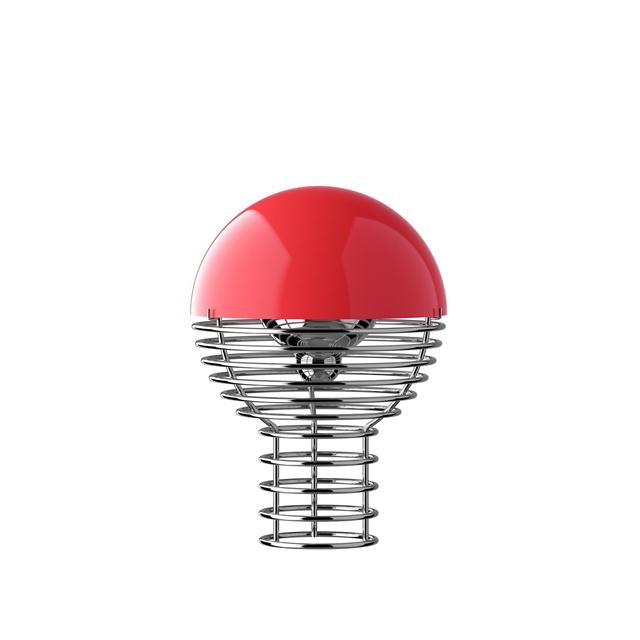 Verpan Wire Transportabel Lampe Rød