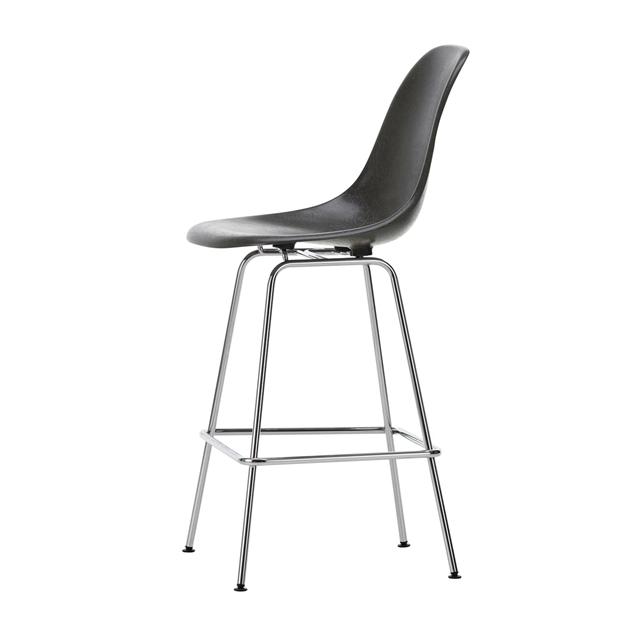Vitra Eames Fiberglass Barstol Medium Elephant Hide Grey Krom