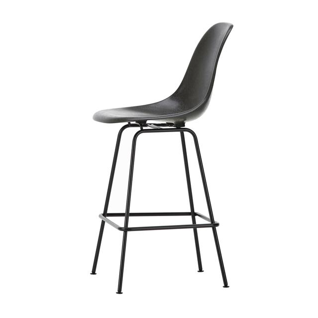Vitra Eames Fiberglass Barstol Medium Elephant Hide Grey Sort