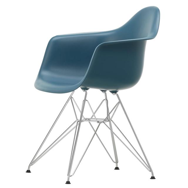 Vitra Eames Plastic Re Dar Spisebordsstol Sea Blue Krom