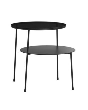 Woud Duo Sofabord Sort Mørkt Røget Glas