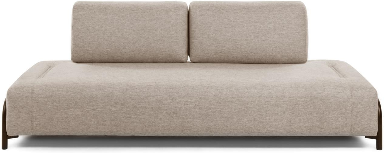 -personers Sofa Kave Home Compo Beige Stof Nordisk Moderne Design Uden Armlæn