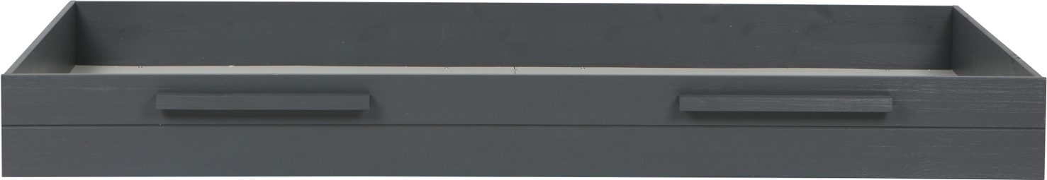 Sengeskuffe Woood Dennis Mørkegrå Rumsparende Opbevaringsskuffe Og Ekstraseng Massivt Fyrretræ H21x91x198 Cm
