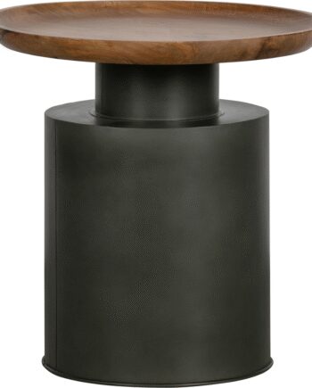 Sidebord Woood Exclusive Dua ø53 Cm Sort   Metal-   Mangotræsbord