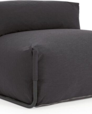 Chaiselong Kave Home Square Modulopbygget Mørkegrå Udendørs Hvilestol 65x101x101 Cm