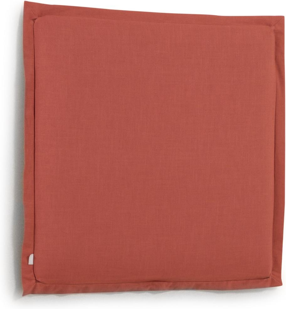 Sengegavl Kave Home Tanit Rød H106xb106xd5 Cm Polstret Stof Nordisk Rustikt Kolonialt Design Med Fsc-træramme