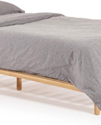 Sengeramme Til Enkeltseng Kave Home Anielle   Massiv Asketræ 90ã 200 Cm Natur